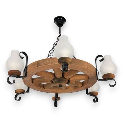 Brilagi - Люстра на ланцюгу ROATA 6xE14/40W/230V бук