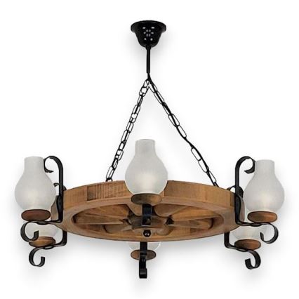 Brilagi - Люстра на ланцюгу ROATA 6xE14/40W/230V бук
