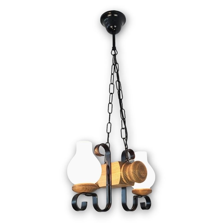 Brilagi - Люстра на ланцюгу RUSTIC 2xE14/40W/230V бук