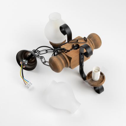 Brilagi - Люстра на ланцюгу RUSTIC 2xE14/40W/230V бук