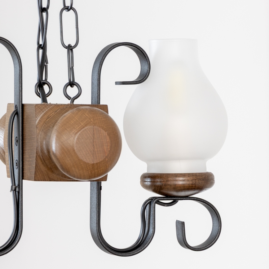 Brilagi - Люстра на ланцюгу RUSTIC 2xE14/40W/230V бук/волоський горіх