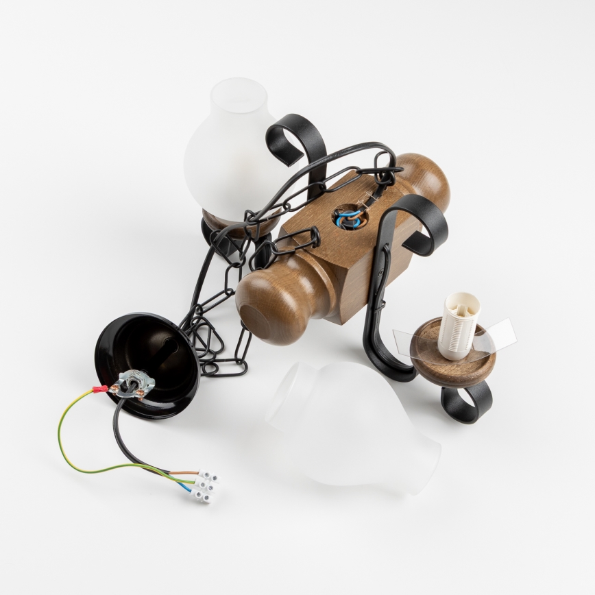 Brilagi - Люстра на ланцюгу RUSTIC 2xE14/40W/230V бук/волоський горіх