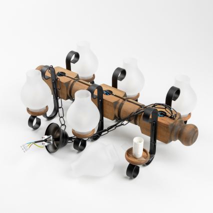 Brilagi - Люстра на ланцюгу RUSTIC 6xE14/40W/230V бук