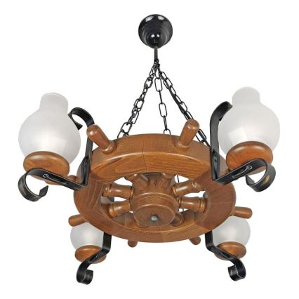 Brilagi - Люстра на ланцюгу TIMONA 4xE14/40W/230V бук/волоський горіх