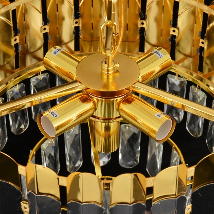 Brilagi - Люстра на ланцюзі CRISTAL 5xE14/40W/230V діаметр 38 см