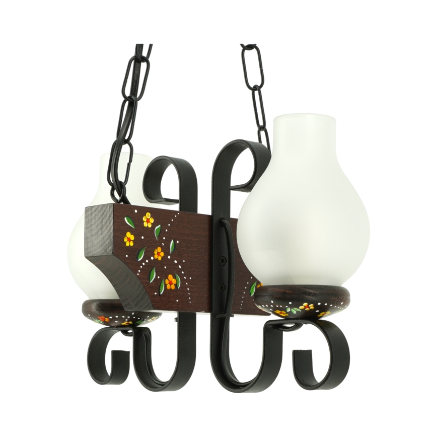 Brilagi - Люстра на ланцюзі QUEEN 2xE14/40W/230V бук/венге