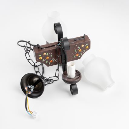 Brilagi - Люстра на ланцюзі QUEEN 2xE14/40W/230V бук/венге