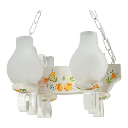 Brilagi - Люстра на ланцюзі QUEEN 4xE14/40W/230V бук/кремова