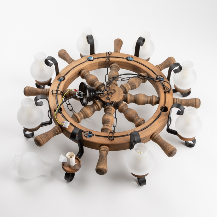 Brilagi - Люстра на ланцюзі TIMONA 8xE14/40W/230V діаметр 70 см бук