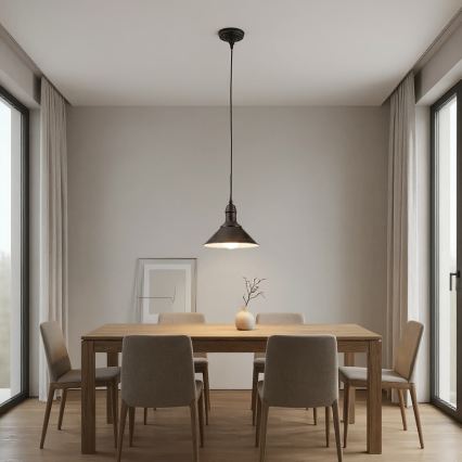 BRILAGI - Люстра на шнурі FORGE 1xE27/60W/230V, діаметр 22 см, коричнева