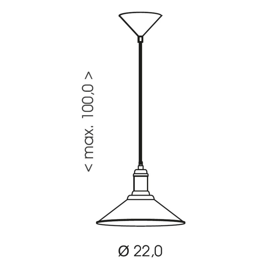 Brilagi - Люстра на шнурі FORGE 1xE27/60W/230V, діаметр 22 см, коричнева