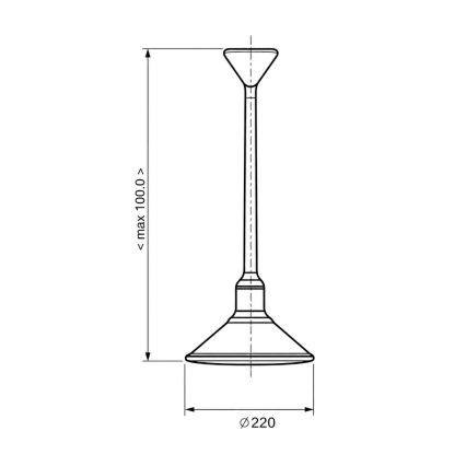 BRILAGI - Люстра на шнурі FORGE 1xE27/60W/230V, діаметр 22 см, коричнева