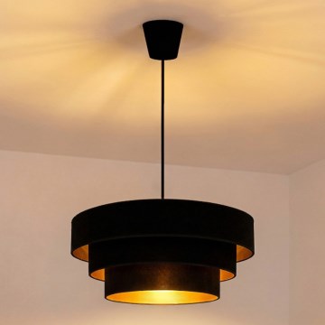 Brilagi - Люстра на шнурі LUNETA 1xE27/60W/230V діаметр 40 см чорна/золота