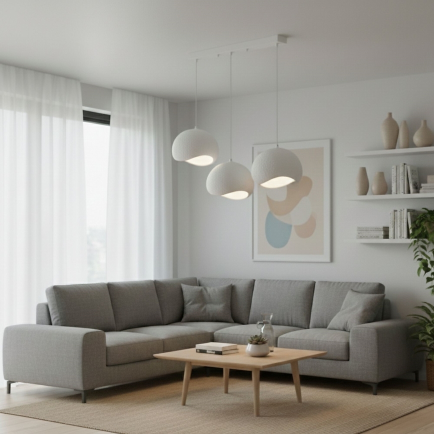 Brilagi - Люстра на шнурі WABI SABI 3xE27/40W/230V біла