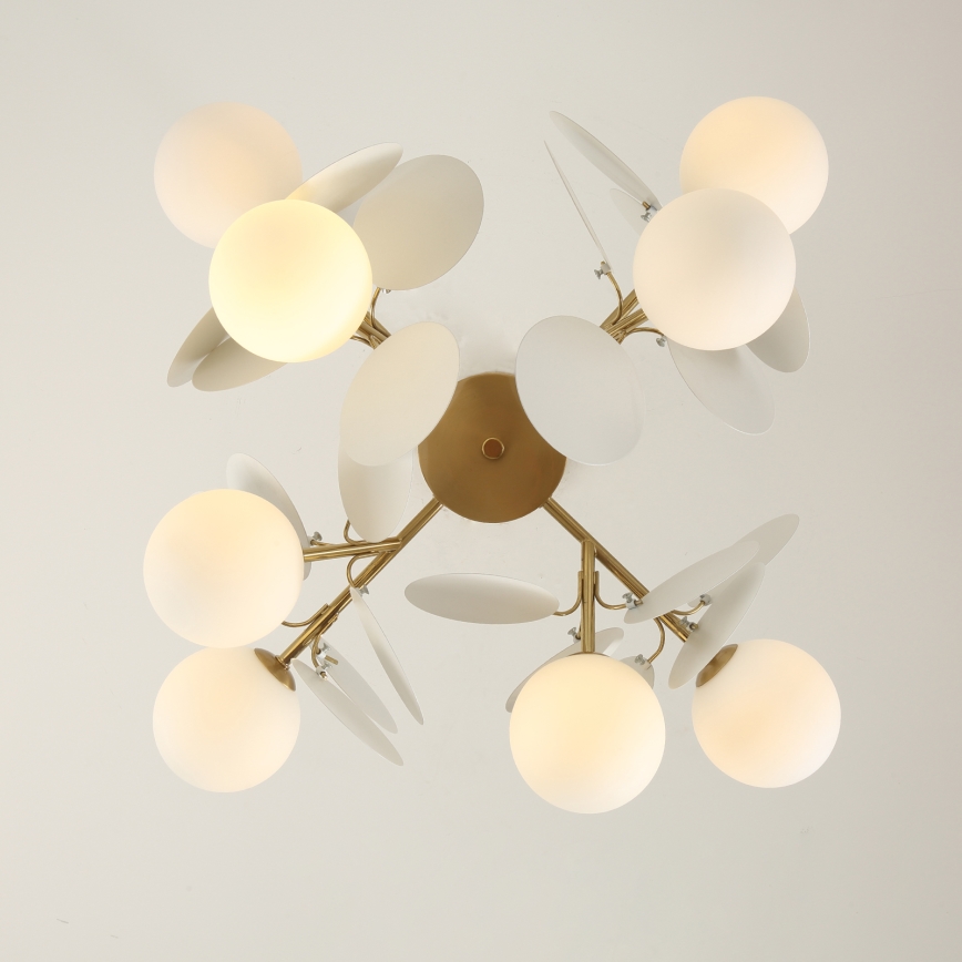 Brilagi - Люстра на штанге BALMO 8xG9/9Вт/230В Ø 60 см золотой/белый