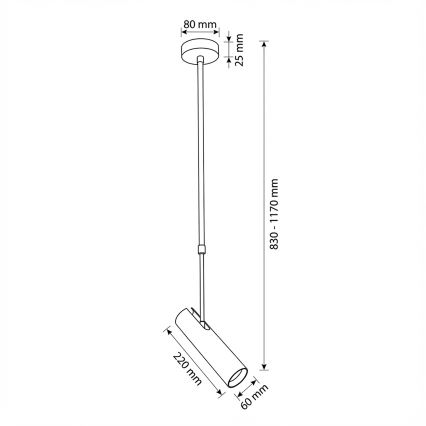 BRILAGI - Люстра на штанзі SELE 1xGU10/30W/230V бежева