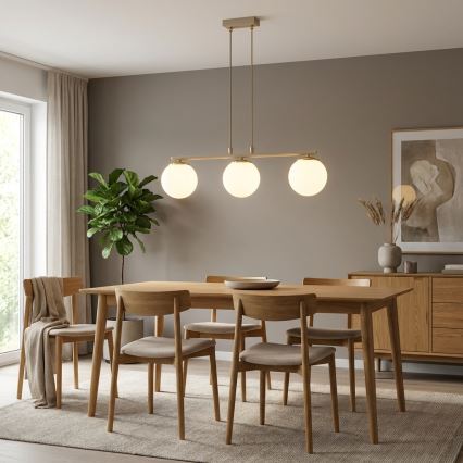 Brilagi - Люстра на тросе 3xE27/60W/230V бежево-золотая