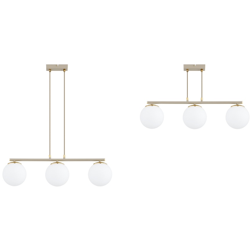 Brilagi - Люстра на тросе 3xE27/60W/230V бежево-золотая