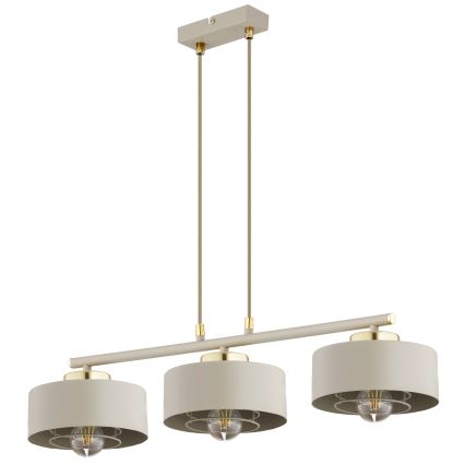 Brilagi - Люстра на тросе 3xE27/60W/230V бежевый/золотой