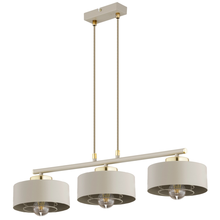 Brilagi - Люстра на тросе 3xE27/60W/230V бежевый/золотой
