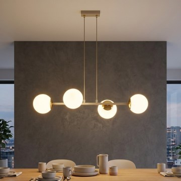 Brilagi - Люстра на тросе 4xE27/60W/230V бежевая/золотая