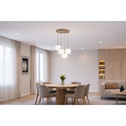 Brilagi - люстра на тросе 4xE27/60W/230V бежевая/золотая