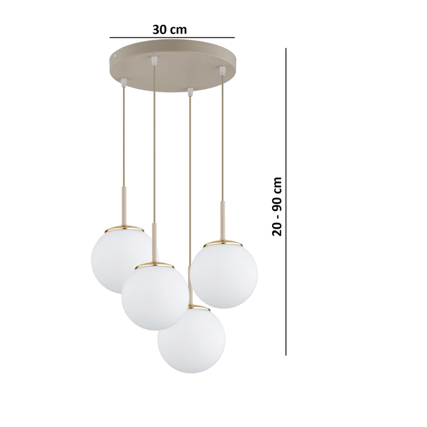 Brilagi - люстра на тросе 4xE27/60W/230V бежевая/золотая