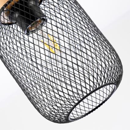 Brilagi - Люстра на тросе BASKLITE 1xE27/15W/230V резиновое дерево/чёрный