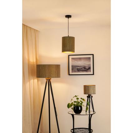 Brilagi - Люстра на тросе BOSTON ROLLER 1xE27/15W/230V диам. 21 см соломенная коричнево-золотая