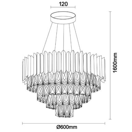 Brilagi - Люстра на тросе CARLOS 9xE14/40W/230V, диам. 60 см