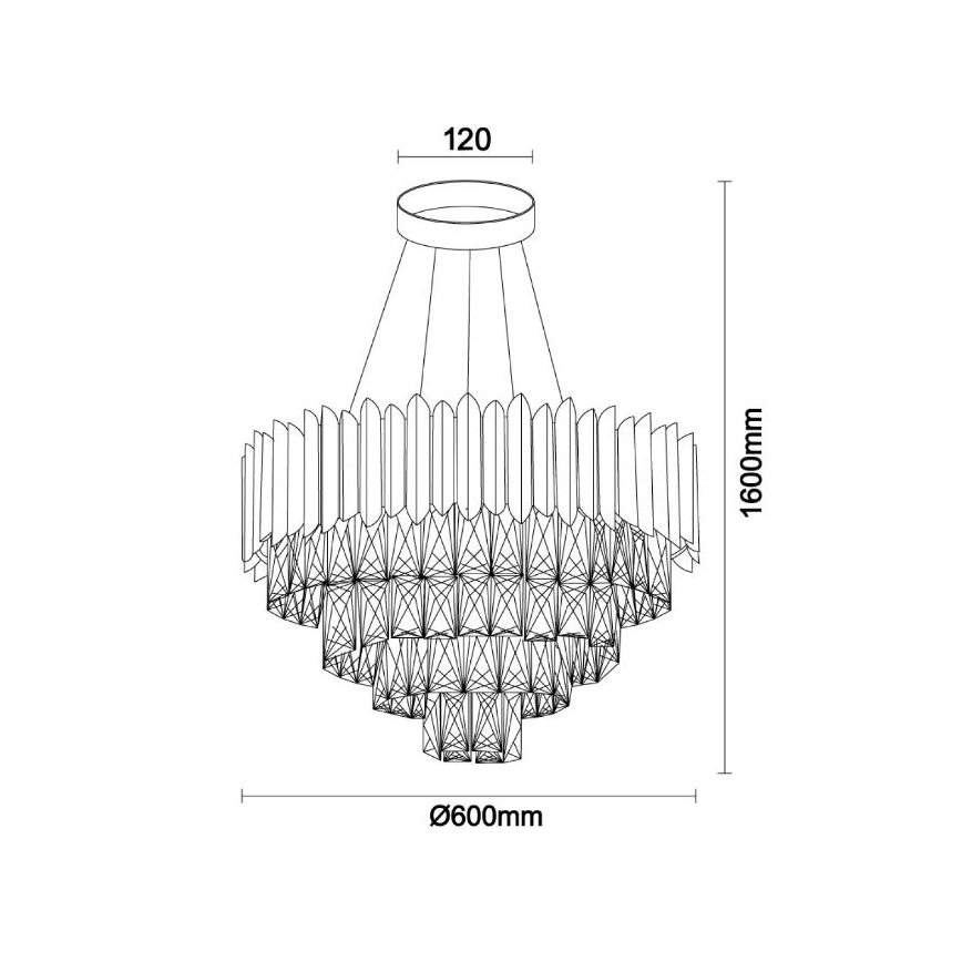 Brilagi - Люстра на тросе CARLOS 9xE14/40W/230V, диам. 60 см