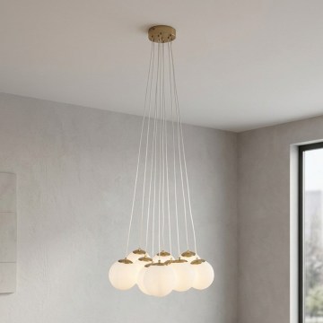 Brilagi - люстра на тросе GLOBE 10xE14/15W/230V белая