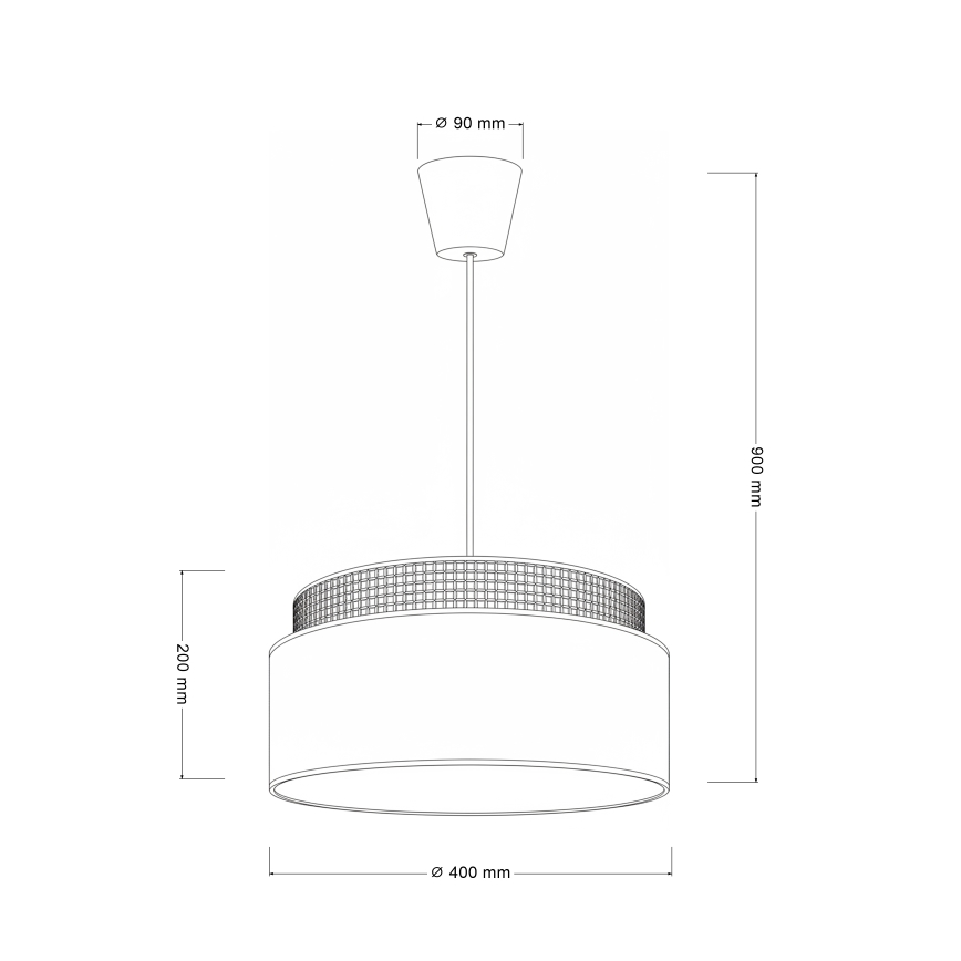 Brilagi - Люстра на тросе PADOVA 1xE27/60W/230V, диаметр 40 см, кремовая