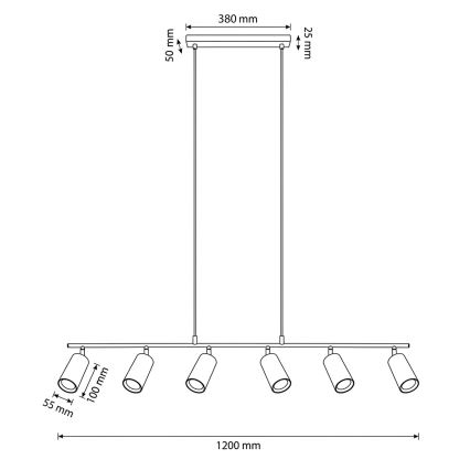 Brilagi - Люстра на тросе SELE 6xGU10/30W/230V бежевая