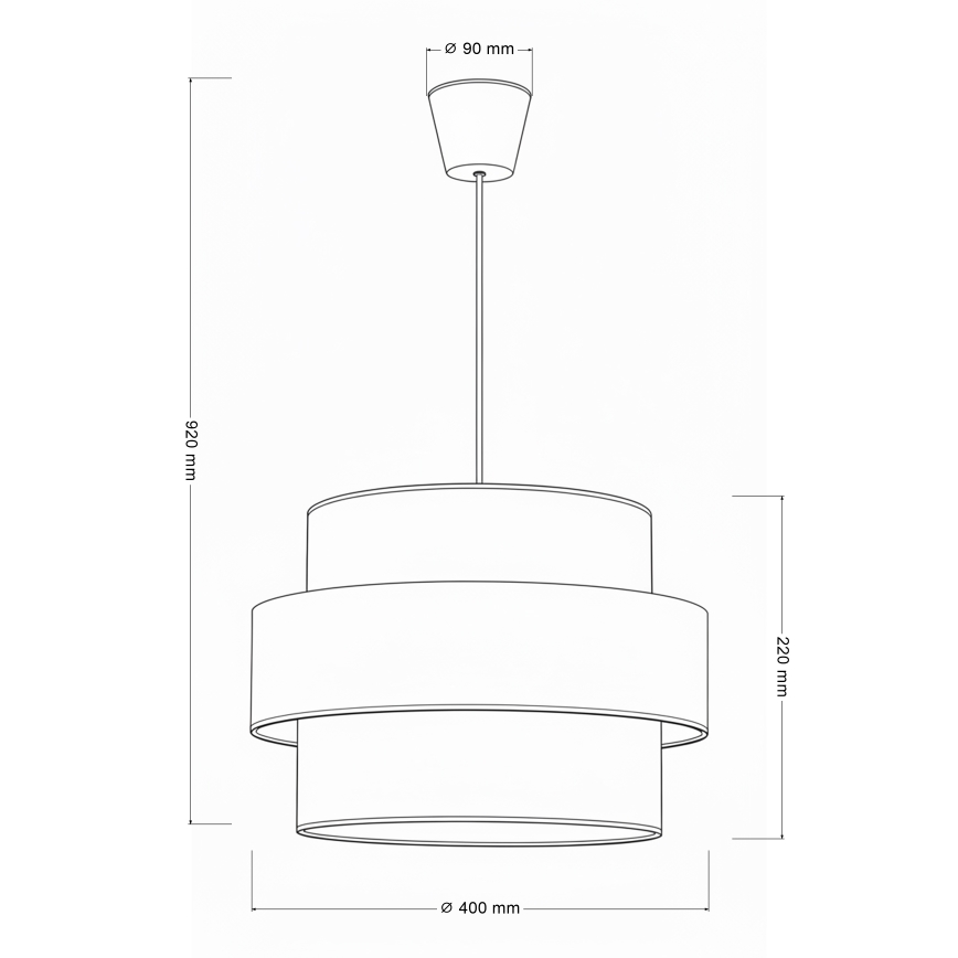 Brilagi - Люстра на тросе SPACE 1xE27/60W/230V, Ø 40 см, бежево-кремовая