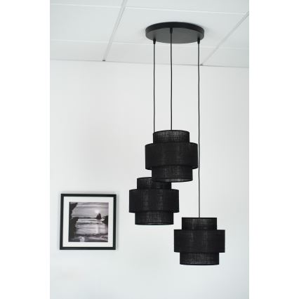 Brilagi - Люстра на тросе SPACE YUTE 3xE27/15W/230V черная