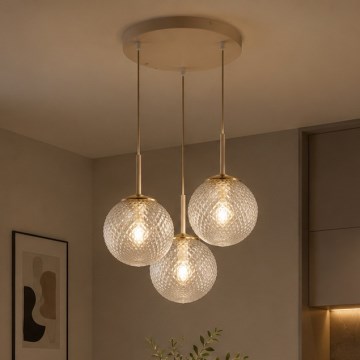 BRILAGI - Люстра на тросе STELLA 3xE27/60W/230V бежевый/золотой