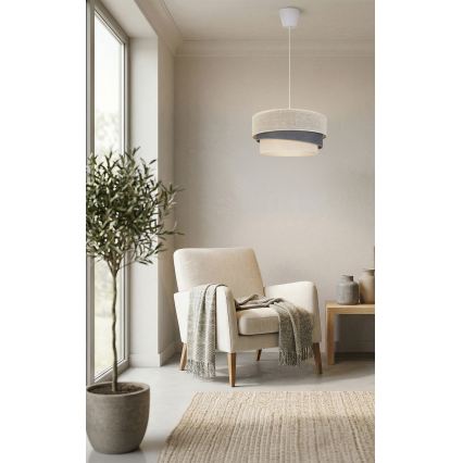 Brilagi - Люстра на тросе TRIO 1xE27/60W/230V, Ø 40 см, кремовый/серый