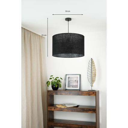 Brilagi - Люстра на тросе TUBES ROLLER 1xE27/15W/230V диаметр 50 см черная