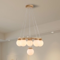 Brilagi - Люстра на тросе VISBY WOOD 6xE27/60W/230V, Ø 58 см, дерево