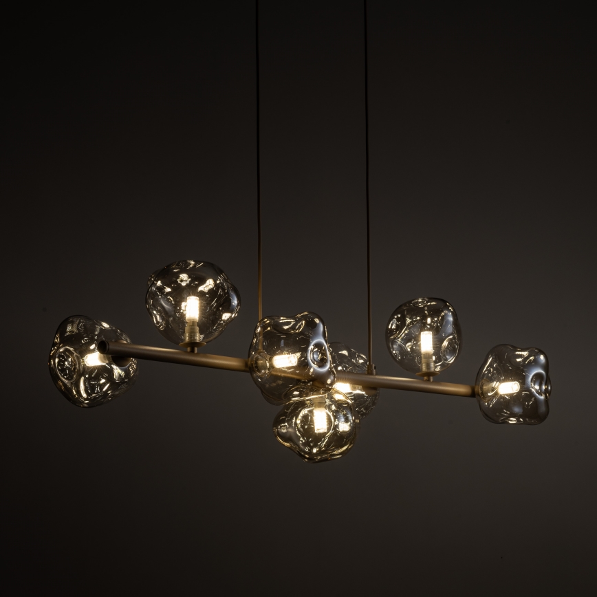 Brilagi - Люстра на тросе VULCANO 7xG9/8W/230V бежевая/дымчато-бежевая