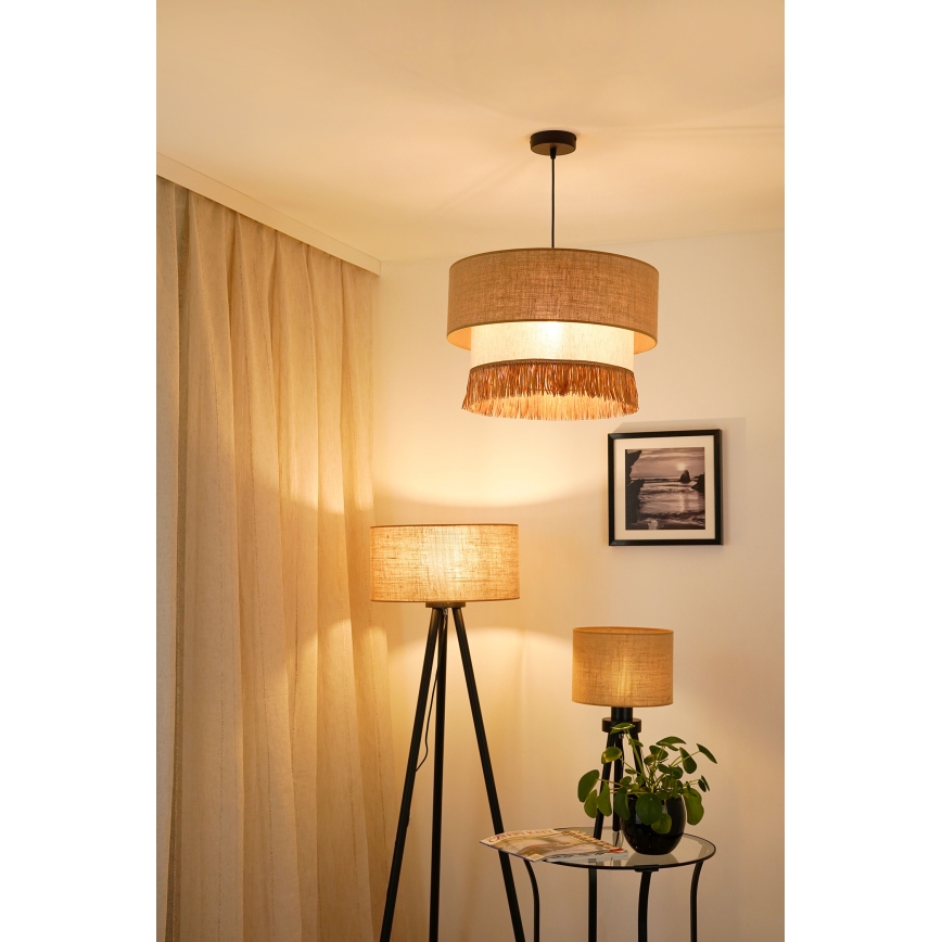 Brilagi - Люстра на тросе WINNETOU BOHO 1xE27/15W/230V диам. 45 см коричнево-кремовая