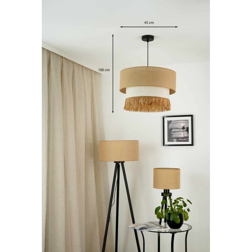 Brilagi - Люстра на тросе WINNETOU BOHO 1xE27/15W/230V диам. 45 см коричнево-кремовая