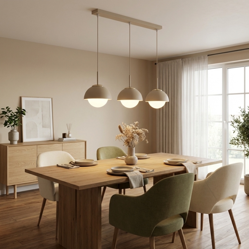 Brilagi - Люстра на тросі 3xE27/60W/230V бежева/золота