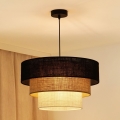 Brilagi - Люстра на тросі ASPEN LUNETA 1xE27/15W/230V діам. 45 см чорний/бежевий/кремовий