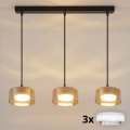 Brilagi - Люстра на тросі AURA LUX 3xGX53/30W/230V чорна/золота