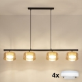 Brilagi - Люстра на тросі AURA LUX 4xGX53/30W/230V чорна/золота