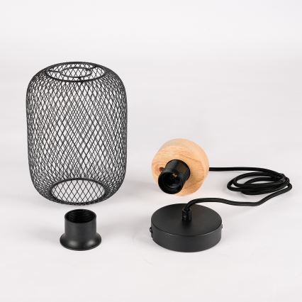 Brilagi - Люстра на тросі BASKLITE 1xE27/15W/230V дерев'яна/чорна