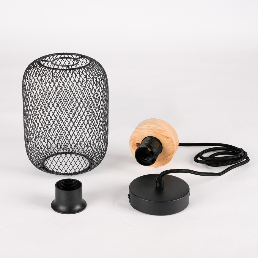 Brilagi - Люстра на тросі BASKLITE 1xE27/15W/230V дерев'яна/чорна