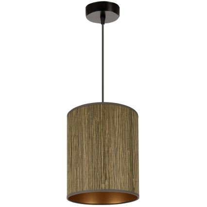 Brilagi - Люстра на тросі BOSTON ROLLER 1xE27/15W/230V діам. 21 см солом'яний коричневий/золотий